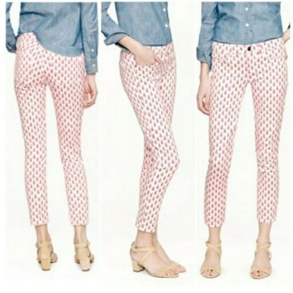 J.Crew Cropped Matchstick Jean in Thistle Print, sz 32
